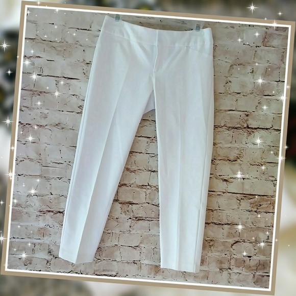 SALE! NWD Cynthia Rowley White Cropped Ankle Pants - Picture 1 of 6